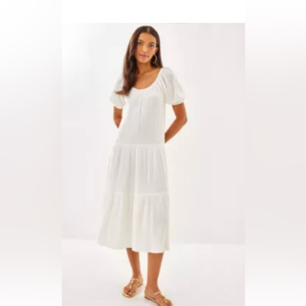 NWT Lilly Pulitzer Zemini White Midi Dress